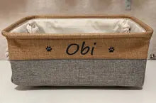 Personalized Dog Toy Basket Free Print Pet Storage Box Cat DIY Custom Name Toys Clothes Accessories Organize Storage